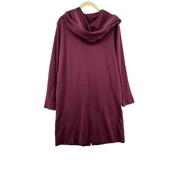 Mantova Maroon Purple Snap Front Shirt Size 40 Approximate US Size Medium Zip - Picture 4 of 4